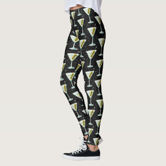 Martini Cocktail Pattern Leggings (Links)