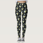 Martini Cocktail Pattern Leggings (Voorkant)