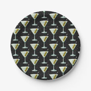 Martini Cocktail Pattern Papieren Bordje