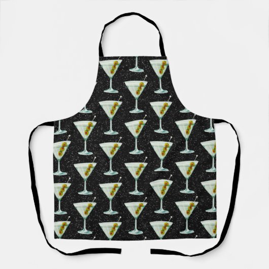 Martini Cocktail Pattern Schort (Voorkant)