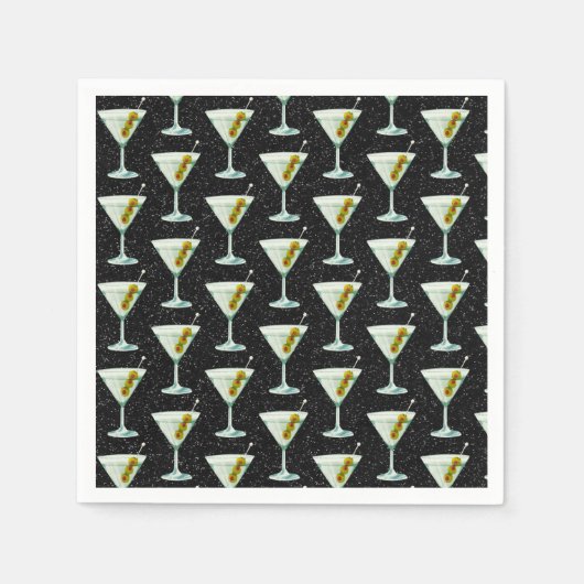 Martini Cocktail Pattern Servet (Voorkant)