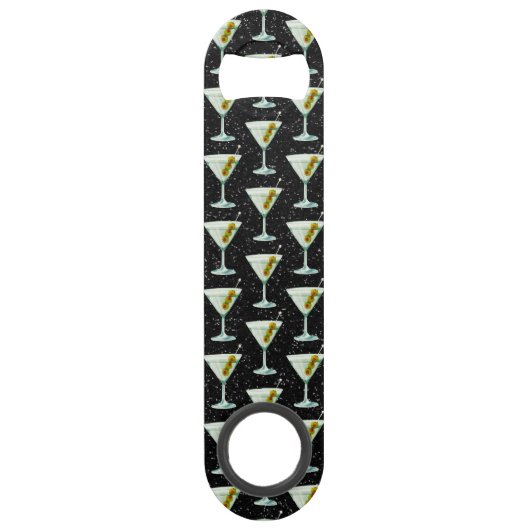 Martini Cocktail Pattern Speed Flessenopener (Voorkant)