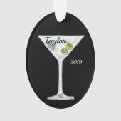 Martini Cocktail Personalized Ornament (voorkant)