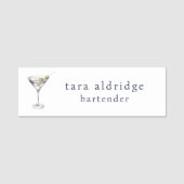 Martini Cocktail Professionele Bartender Naamplaatje (Voorkant)