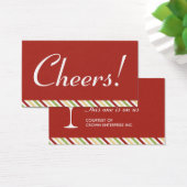 Martini cocktail rood feestje drink ticket visitekaartjes (Bureau)