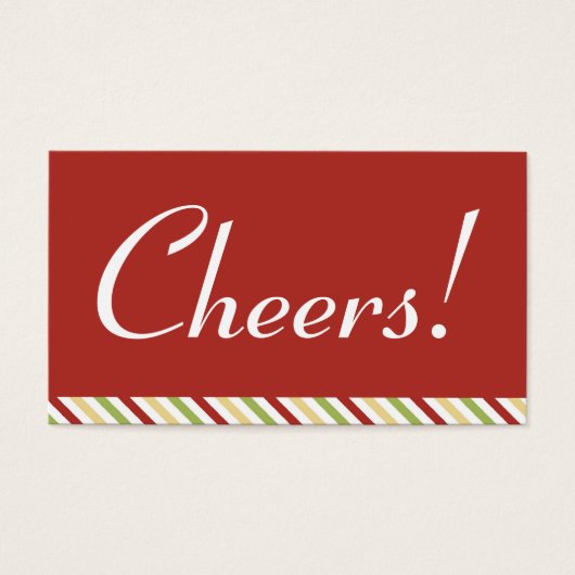 Martini cocktail rood feestje drink ticket visitekaartjes (Voorkant)