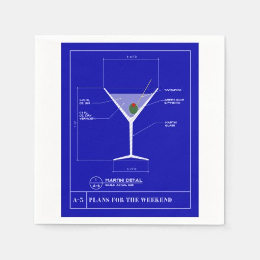 Martini Cocktail servetten (Voorkant)
