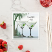 Martini Cocktail Tropical Beach Party Servet (Insitu)