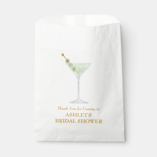 Martini Cocktail Wedding Favor Vrijgezellenfeest Bedankzakje (Voorkant)