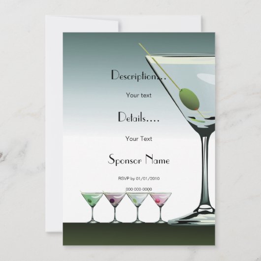 Martini Cocktails Invitation (Dos)