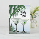Martini Cocktails Party Invitation tropicale (Debout devant)
