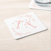 Martini Cool Meisje Onderzetter (Schuin)