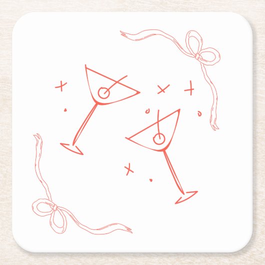 Martini Cool Meisje Onderzetter (Voorkant)