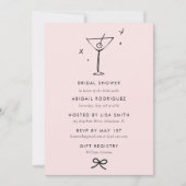Martini Coquette Bow Vrijgezellenfeest Kaart (Voorkant)