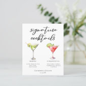 Martini Cosmopolitan Signature Cocktails Menu (Debout devant)