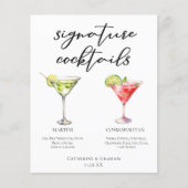 Martini Cosmopolitan Signature Cocktails Menu (Devant)