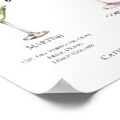 Martini Cosmopolitan Signature Cocktails Menu Poster (Hoek)