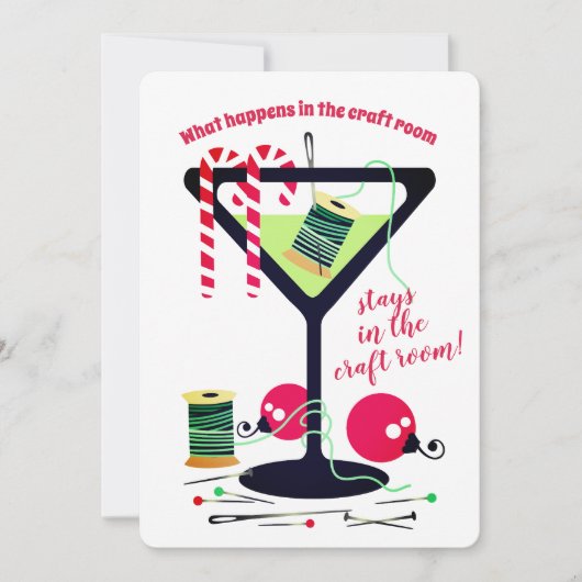 Martini couture notions couturier carte de Noël (Devant)