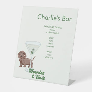 Martini & Dachshund Bar voetstuk Reclamebord Met Voetstuk
