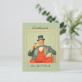  Martini Dandy - Heren Het is Sip O'Clock Briefkaart (Staand voorkant)