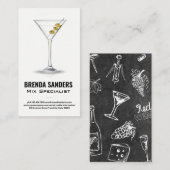 Martini Drink | Carte de visite du barman (Devant / Derrière)