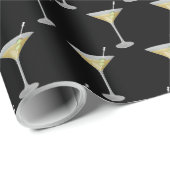 Martini drink op zwart cadeaupapier (Rol Hoek)