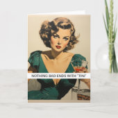 Martini Drinken Grappig Retro 50s Spreuk Kaart (Voorkant)