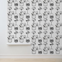 Martini en Cocktails Zwart-wit Moderne Drink