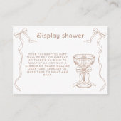 Martini Espresso Bruids Display Douche Informatiekaartje (Voorkant)