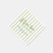 Martini Espresso groen genderneutraal baby shower Servet (Hoek)