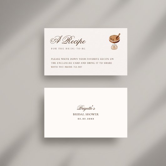 Martini Espresso Recept Aanvraag Vrijgezellenfeest Informatiekaartje