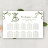 Martini et un arc - tableau de sièges Mariage