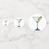 Martini Glas Cocktailfeest Tafelconfetti Confetti (Achterkanten)