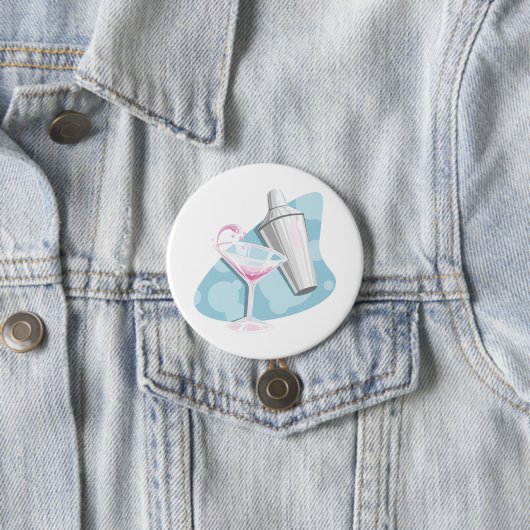 Martini glas en Shaker Ronde Button 7,6 Cm (In situ)