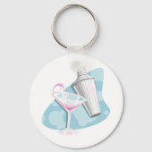 Martini glas en Shaker Sleutelhanger (Voorkant)