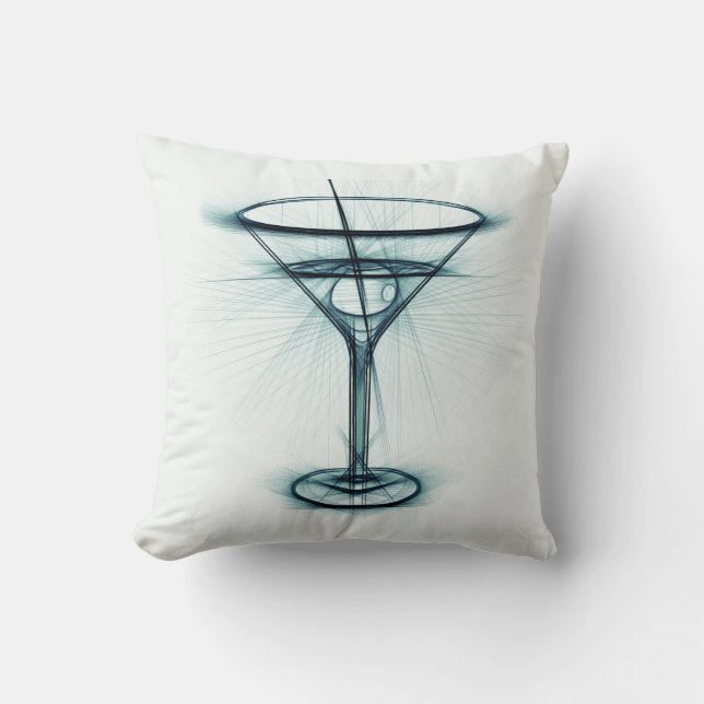 Martini Glas Schets Kussen (Voorkant)