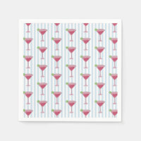 Martini glas schilderen blauw gestreept maritiem