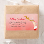 Martini Glas Spilling Kerstmis Glitter Party Etiket (Insitu)