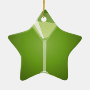 Martini Glass Keramisch Ornament