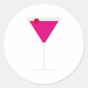 Martini Glass Ronde Sticker
