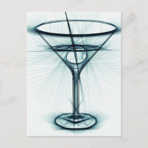 Martini Glass Sketch Briefkaart