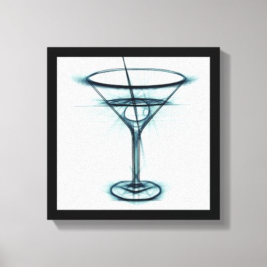 Martini Glass Sketch Canvas Afdruk (Voorkant)