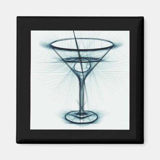 Martini Glass Sketch Magneet (Voorkant)