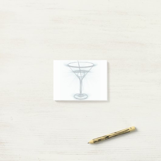 Martini Glass Sketch Post-it® Notes (Op bureau)