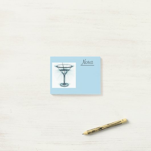 Martini Glass Sketch Post-it® Notes (Op bureau)