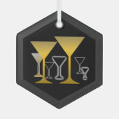Martini Glasses Design Ornament (Voorkant)