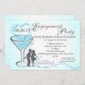 Martini Hearts-Verloving Kaart (Voorkant / Achterkant)