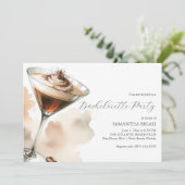 Martini Horizontale Bachelorette Uitnodigingen (Staand voorkant)