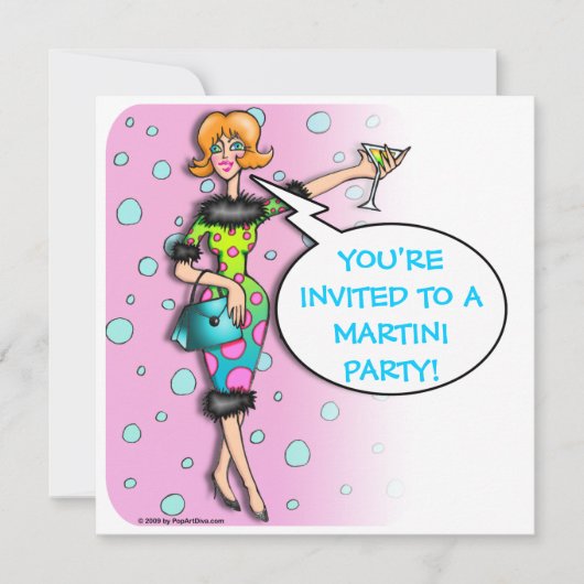 Martini - Invitation pour une soirée cocktail (Devant)