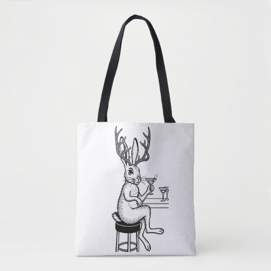 Martini Jackalope tote Draagtas (Voorkant)